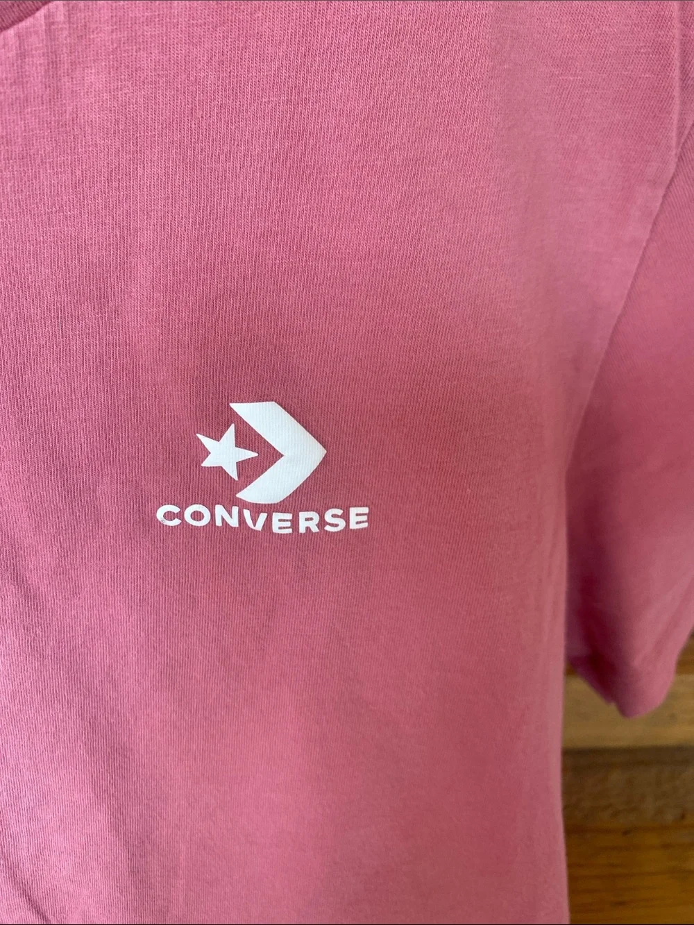 Converse Kids Pink Tee with White Logo size large